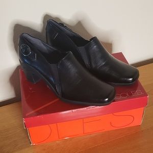 Black aerosols booties with buckle detail